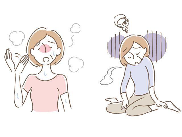 女性　更年期　ホットフラッシュ　無気力