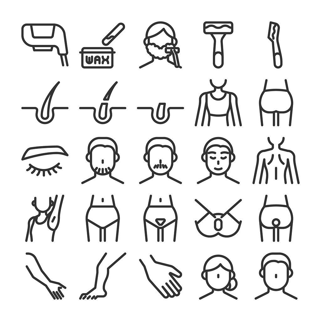 脱毛　体毛　女性　男性　