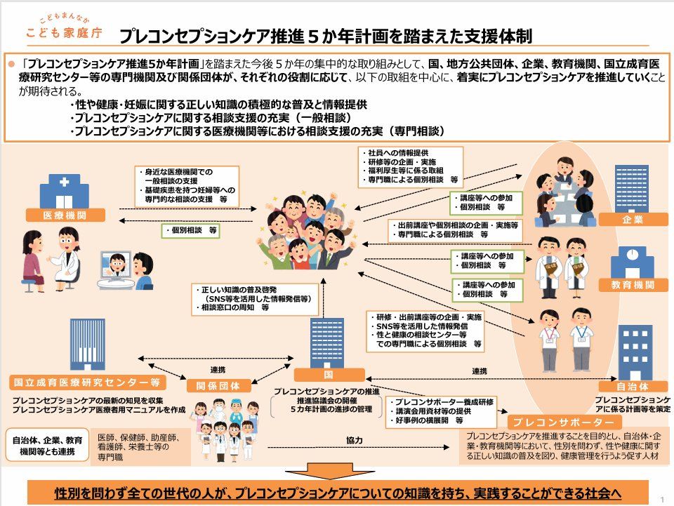 プレコンセプションケア推進5か年戦略を踏まえた支援体制