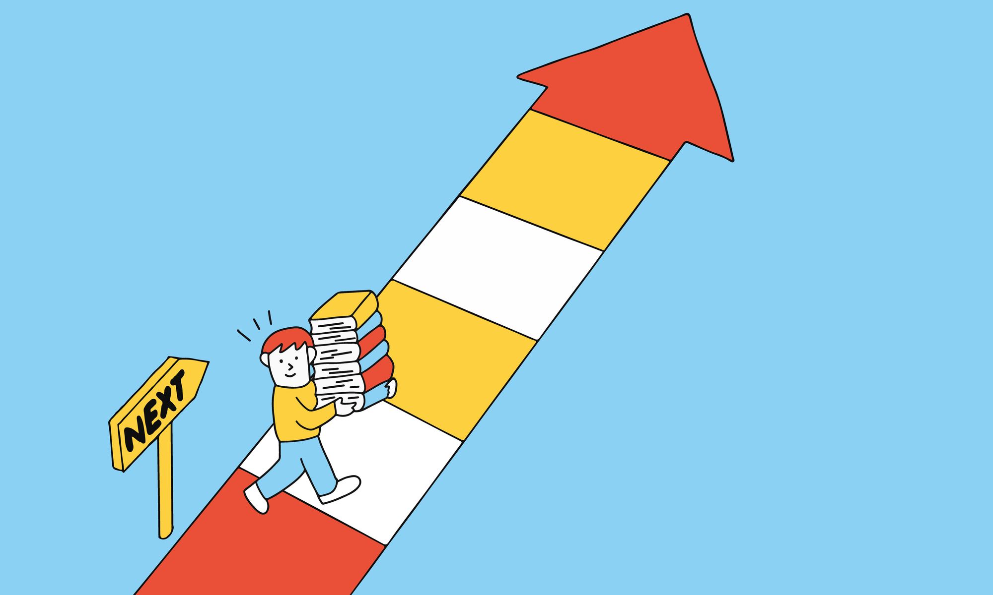 次のステップに進む子供