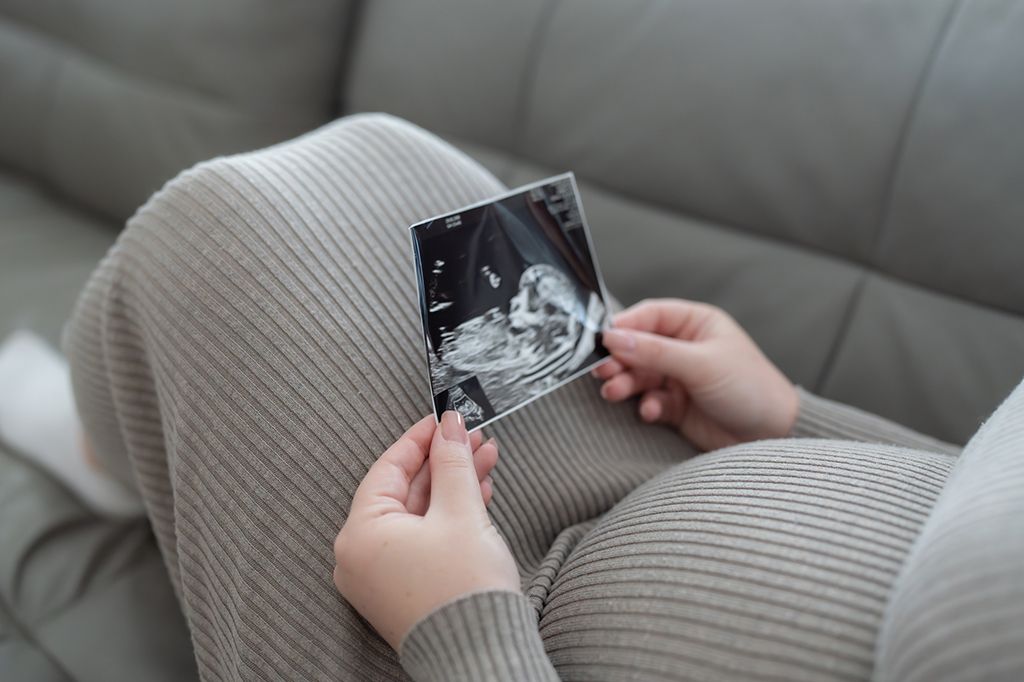 女性 妊娠 妊婦 エコー写真