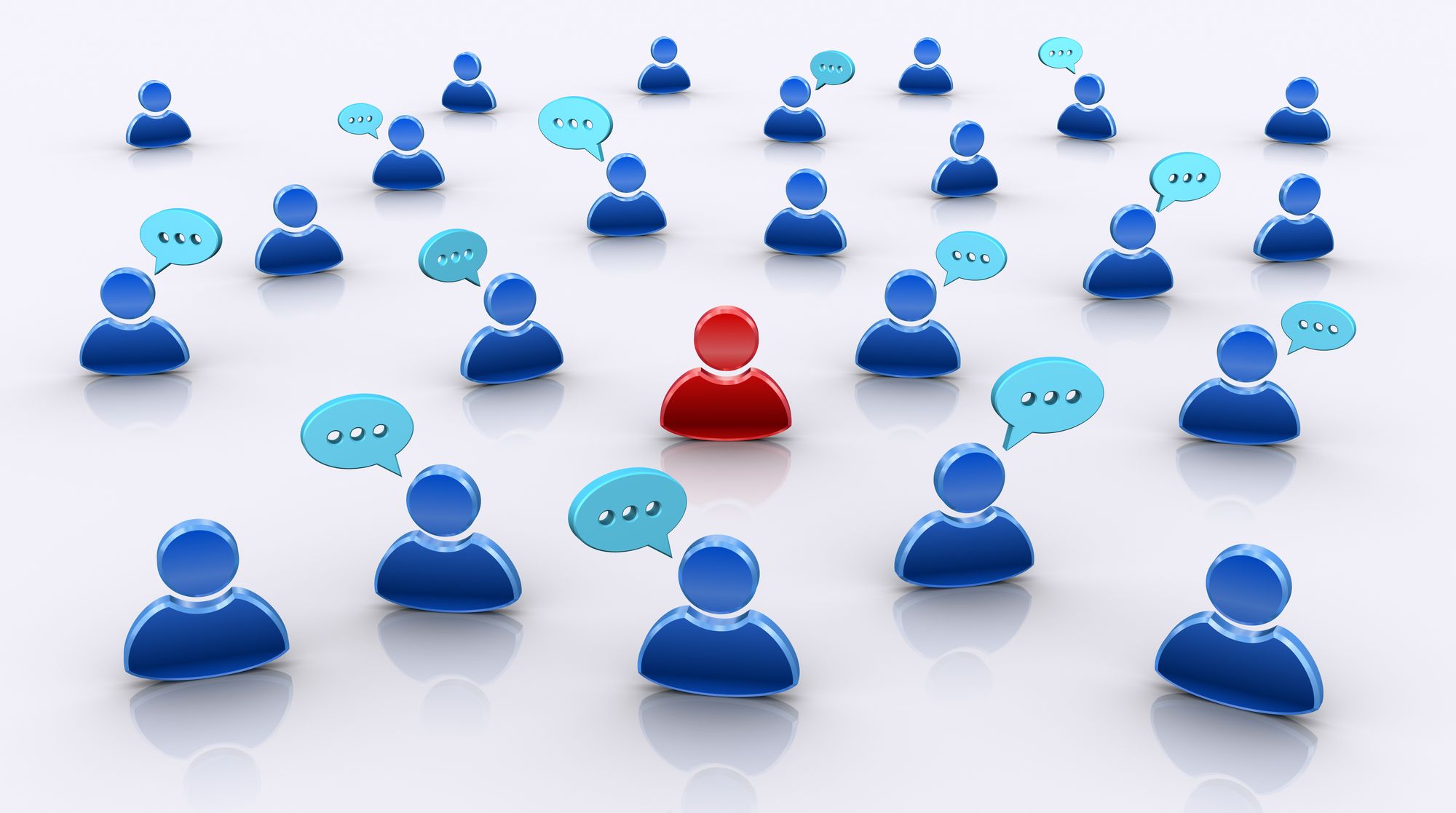 大勢の周りの意見にさらされる人形