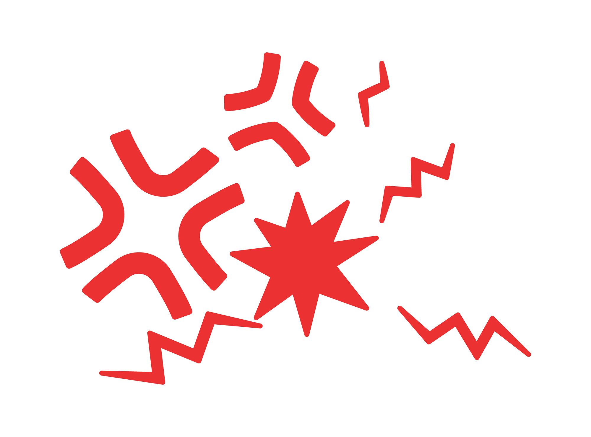 怒りの心情を表すマーク