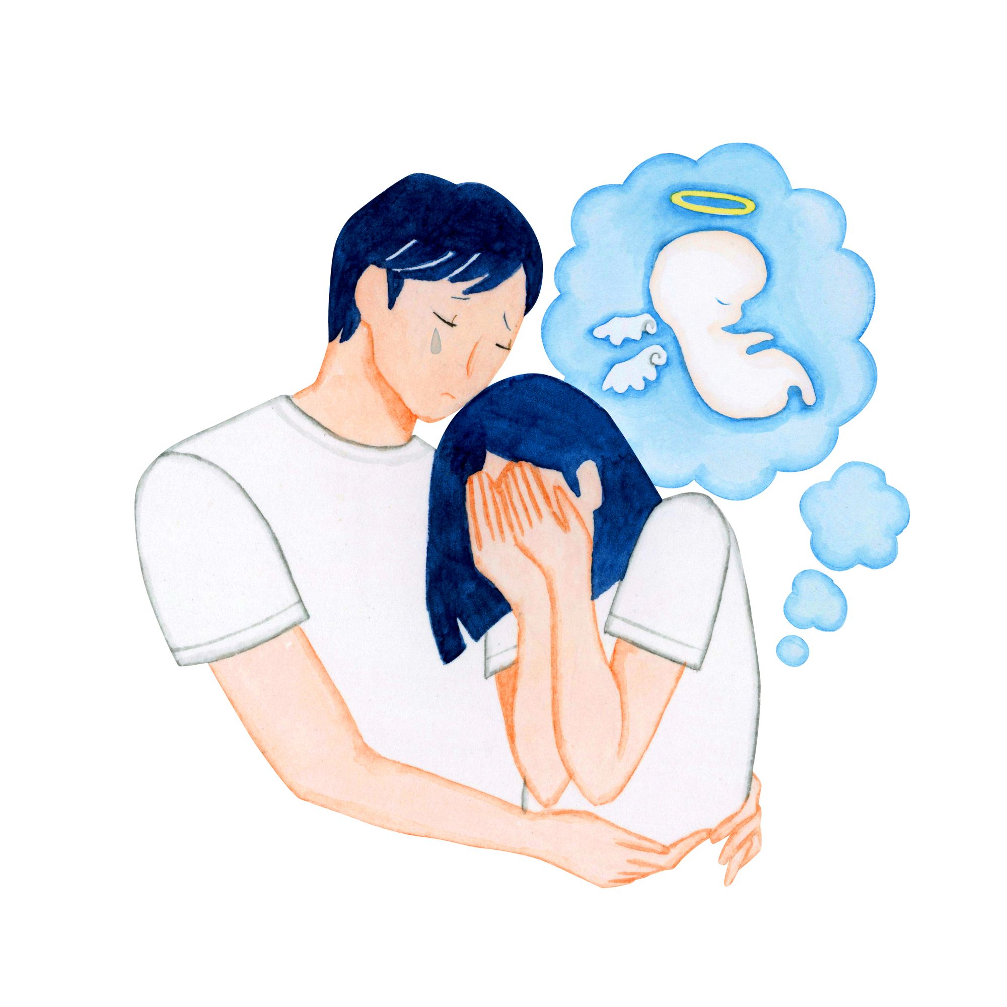 流産を悲しむカップル