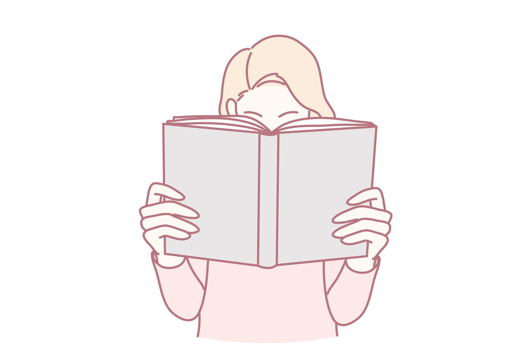 本を読む女性のイラスト