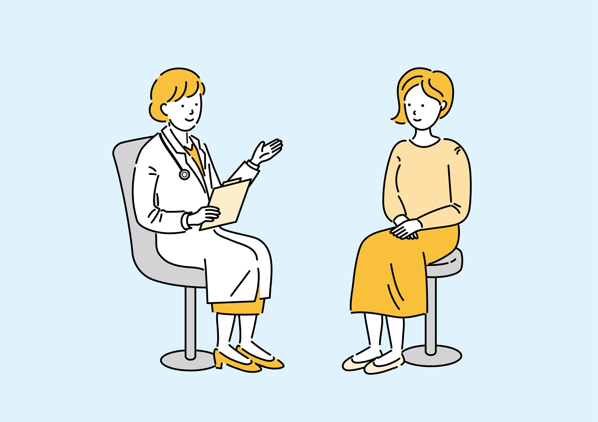 医師に相談する女性