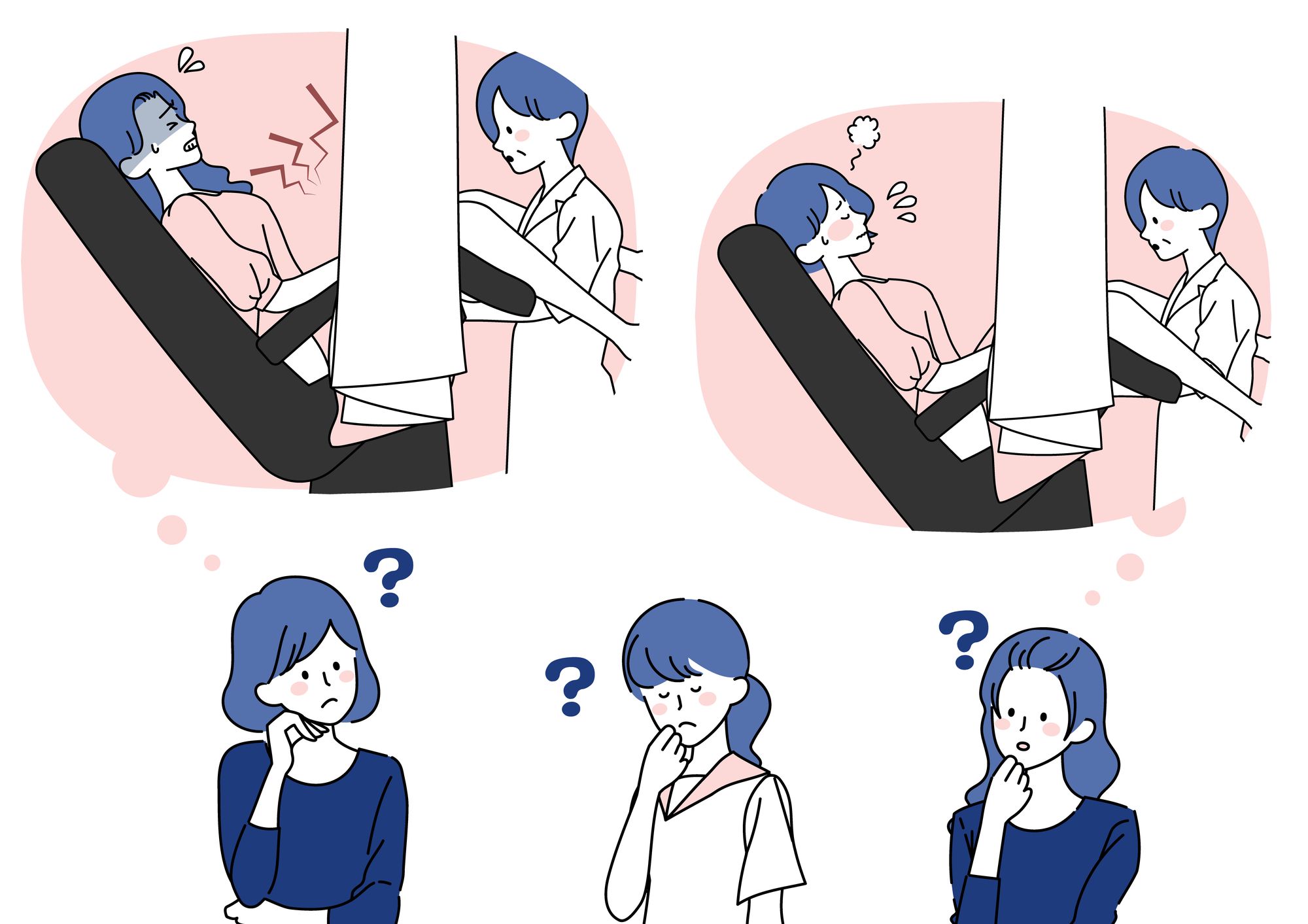 内診で恐怖や驚きを感じる女性